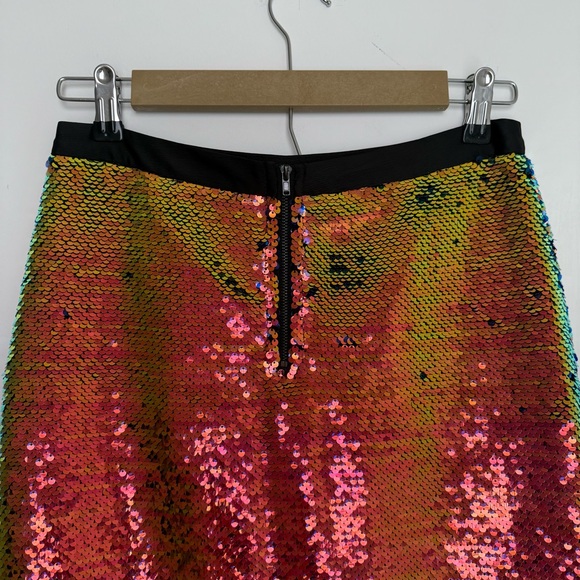 ANTHRO RO & DE Elysian Iridescent Flip Sequin Midi Pencil Skirt, Size 4P, NWT - Picture 9 of 11
